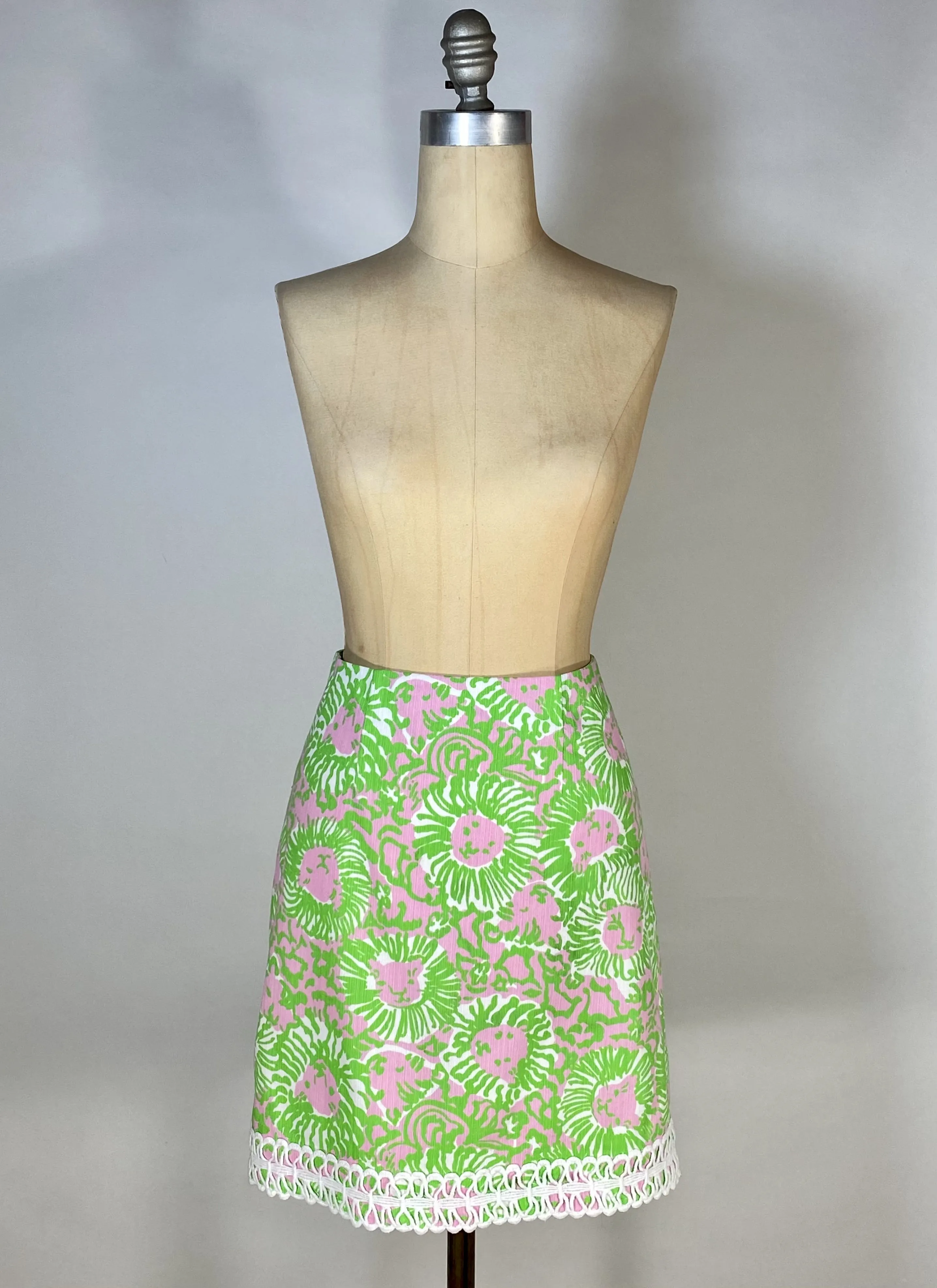 00's Multicolor Print Cotton Weave Skirt by Lilly Pulitzer