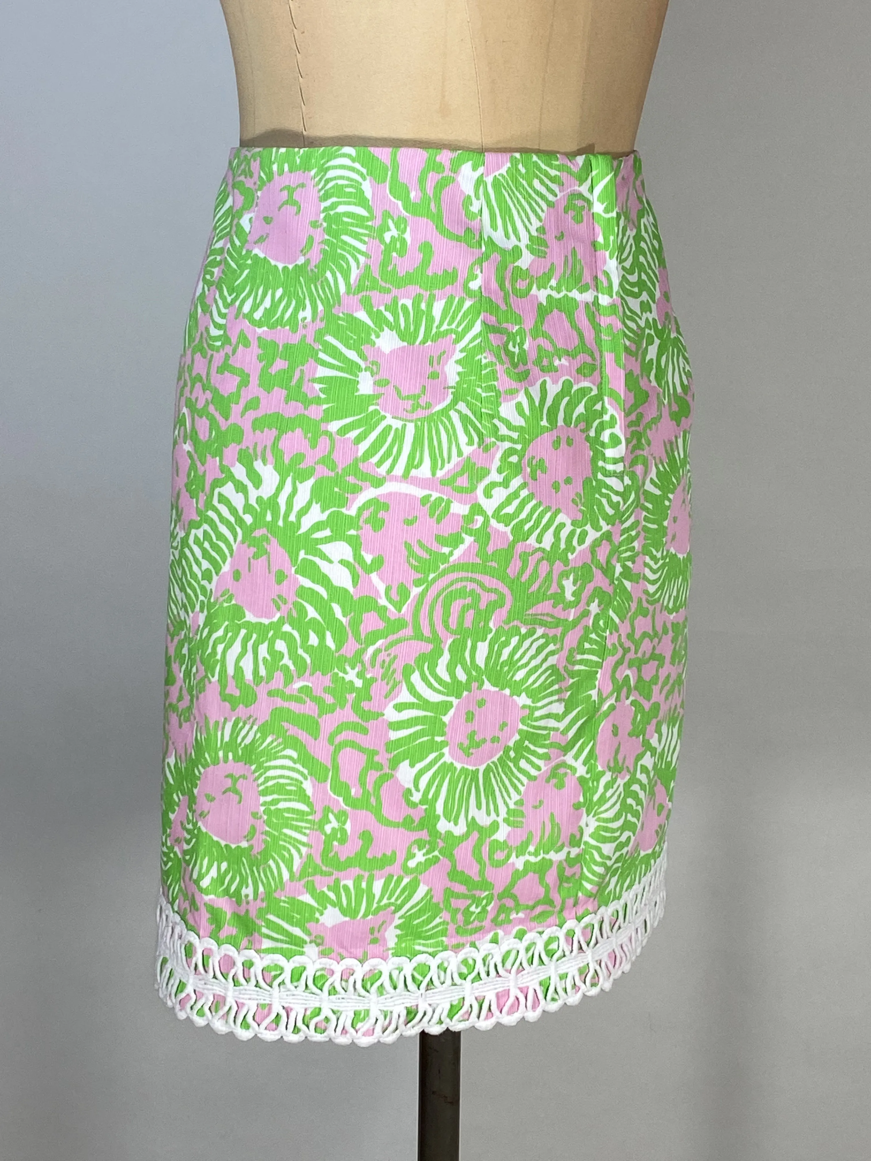 00's Multicolor Print Cotton Weave Skirt by Lilly Pulitzer