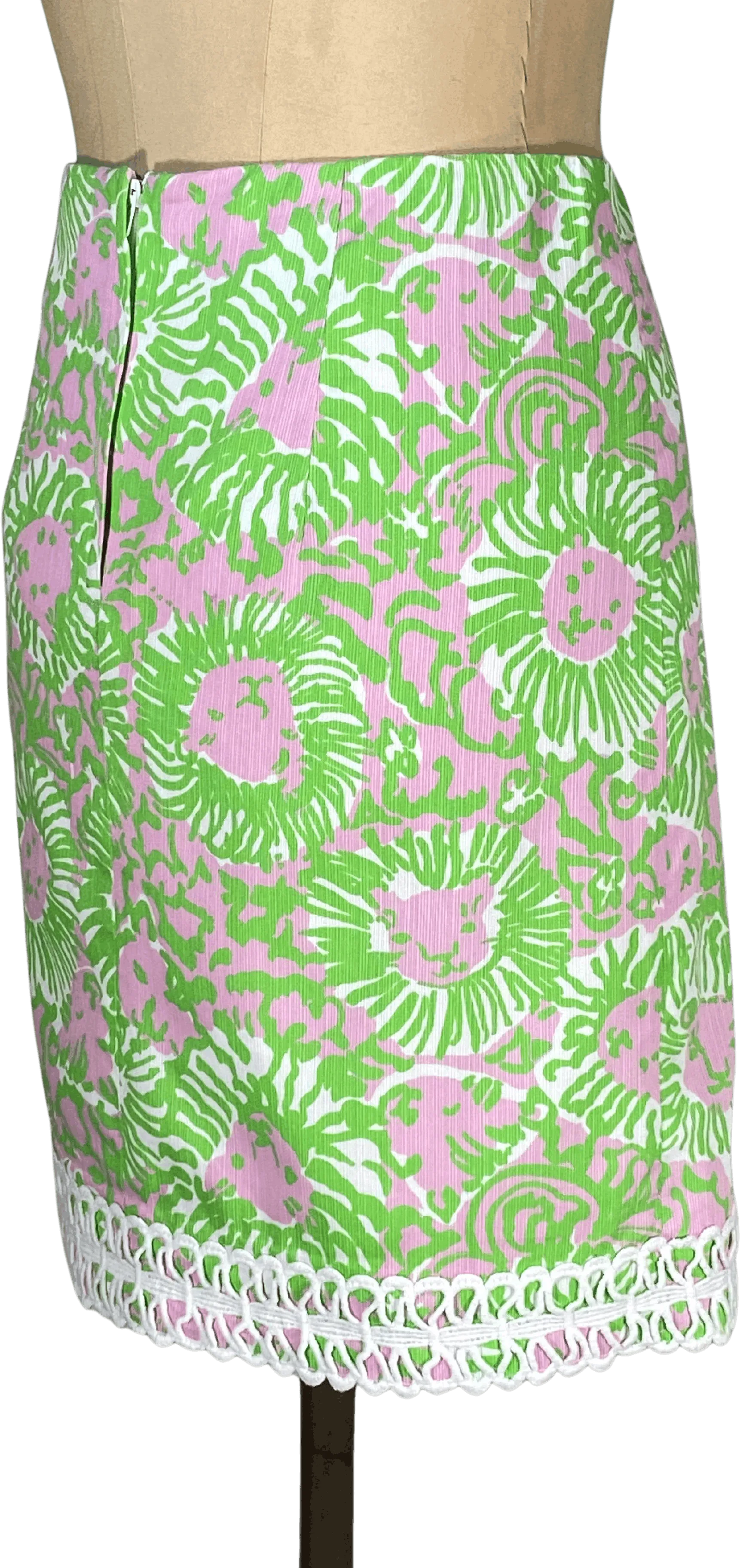 00's Multicolor Print Cotton Weave Skirt by Lilly Pulitzer