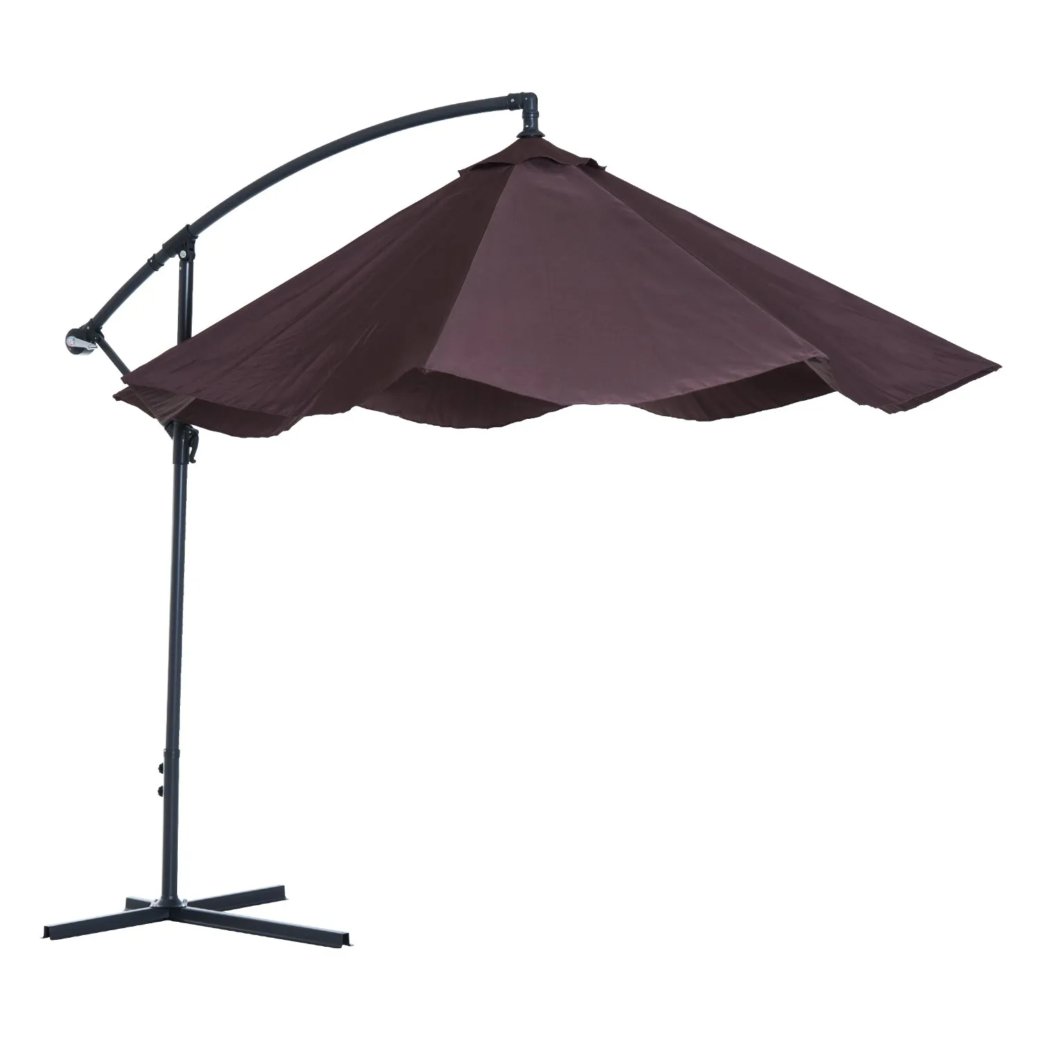 10' Hanging Patio Garden Umbrella - Coffee