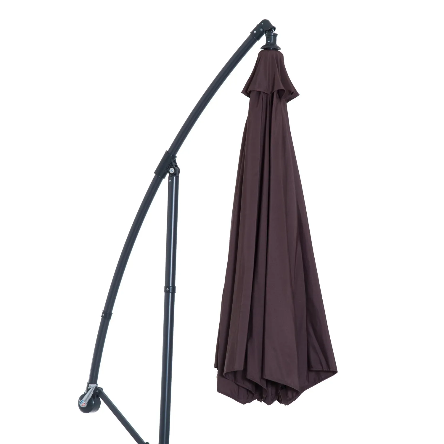 10' Hanging Patio Garden Umbrella - Coffee