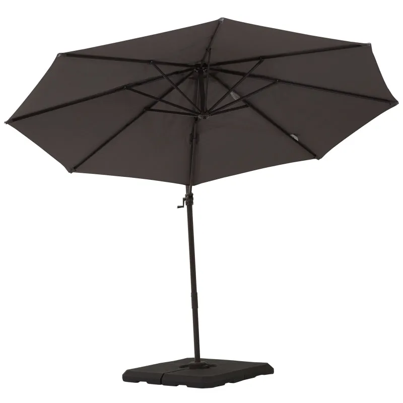 10' Outdoor Hanging Patio Umbrella - Gray