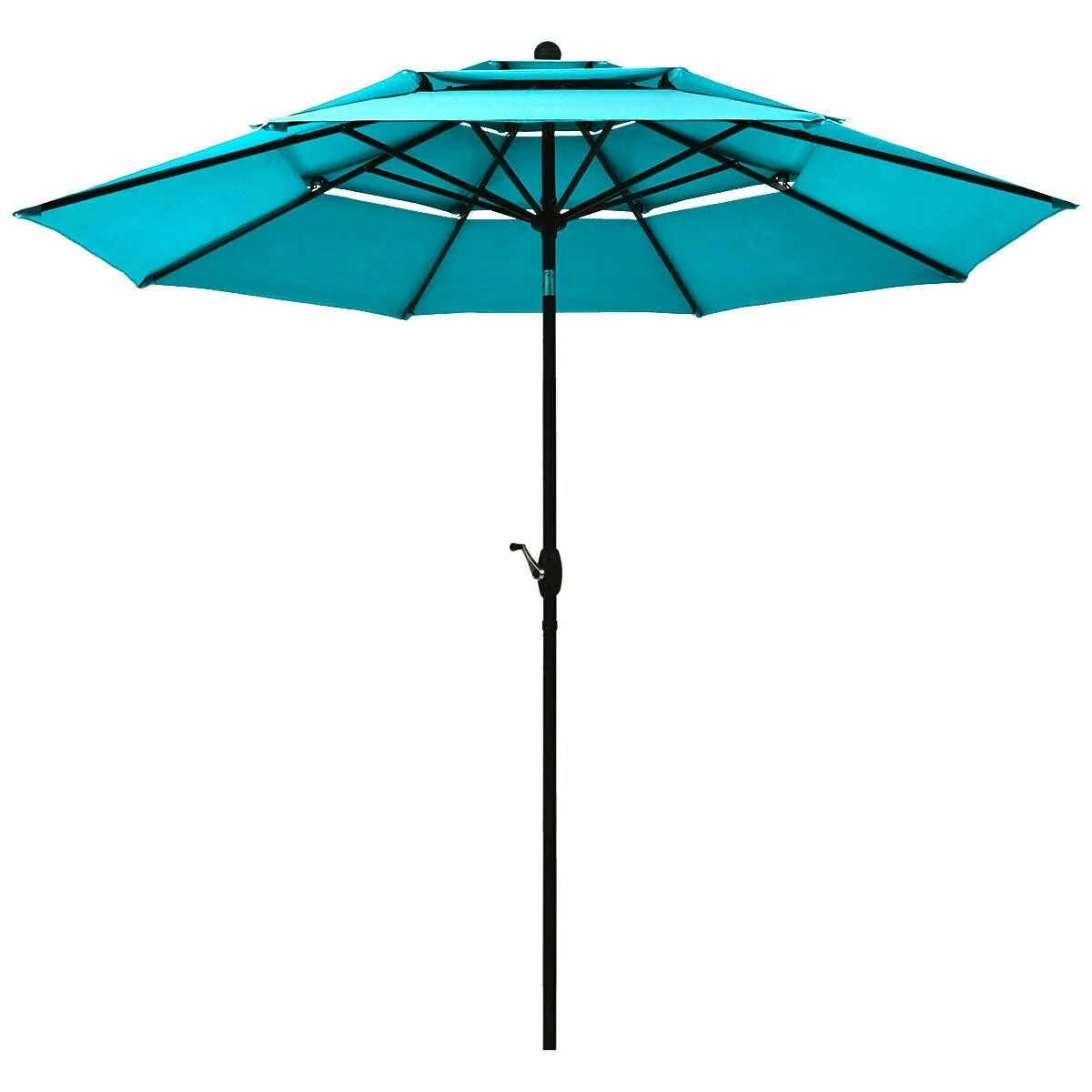 10ft 3 Tier Outdoor Patio Umbrella - Turquoise