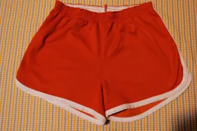 1980's Red White Striped Vintage Gym Shorts. Medium