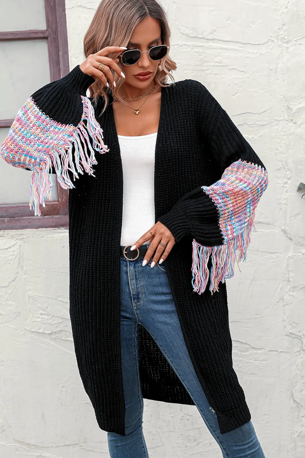 3 Fringe Sleeve Cardigans