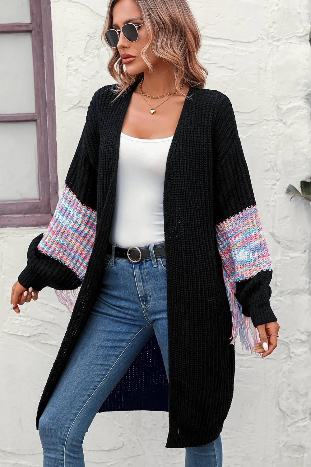 3 Fringe Sleeve Cardigans