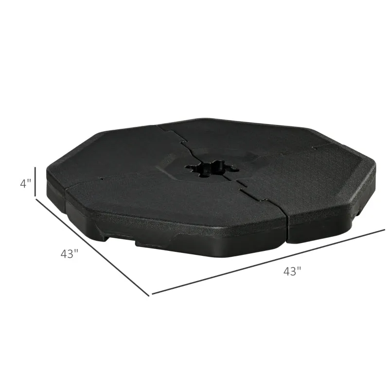 4pc Outdoor Umbrella Base - Black