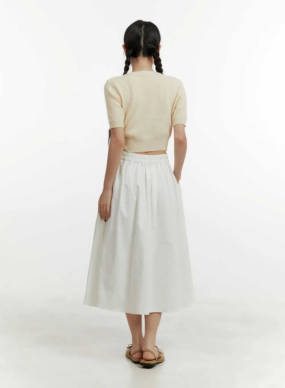 A-Line Flare Midi Skirt OY413