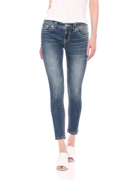 Abstract Love Mid Rise Ankle Skinny Jeans