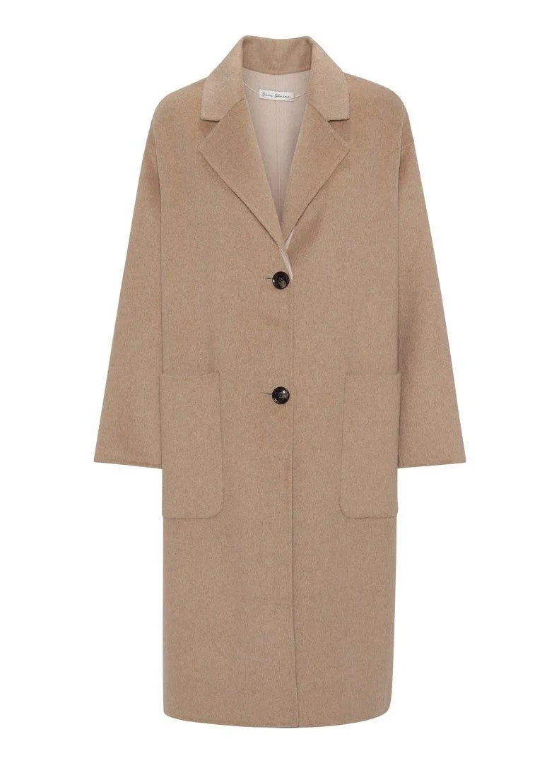 Asker Long Coat Beige Camel