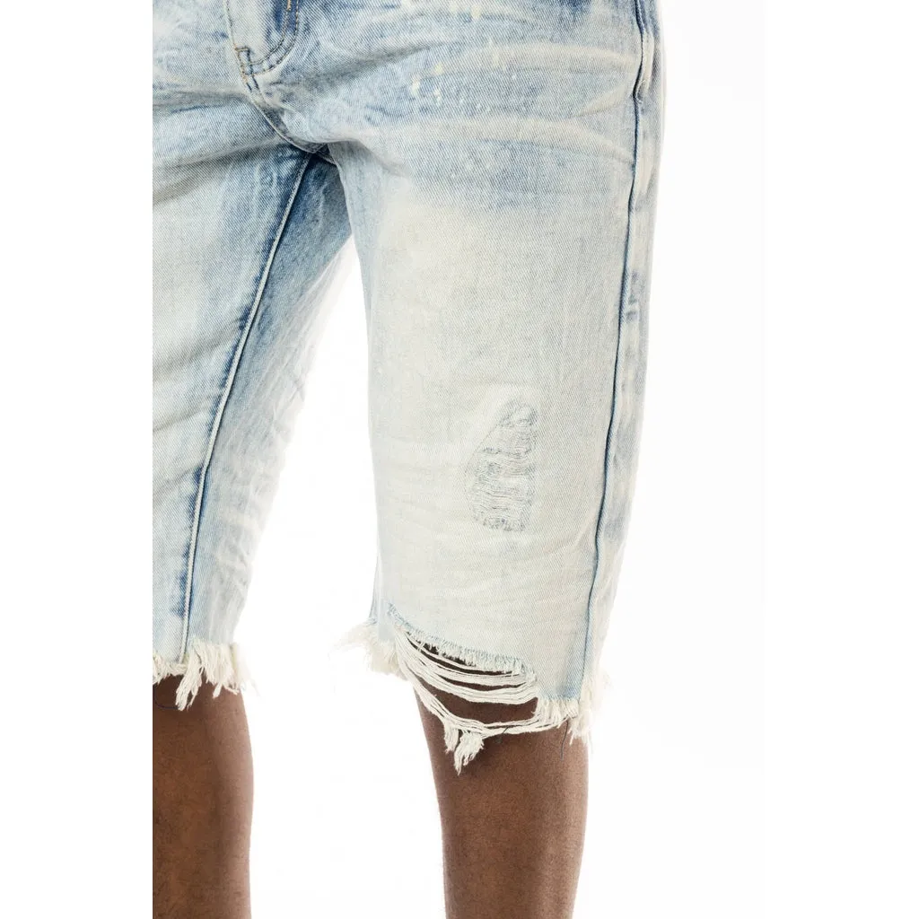 Basic Jean Shorts - Plaster Blue