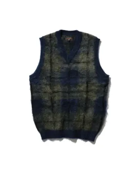 Beams Plus Check Vest Mohair