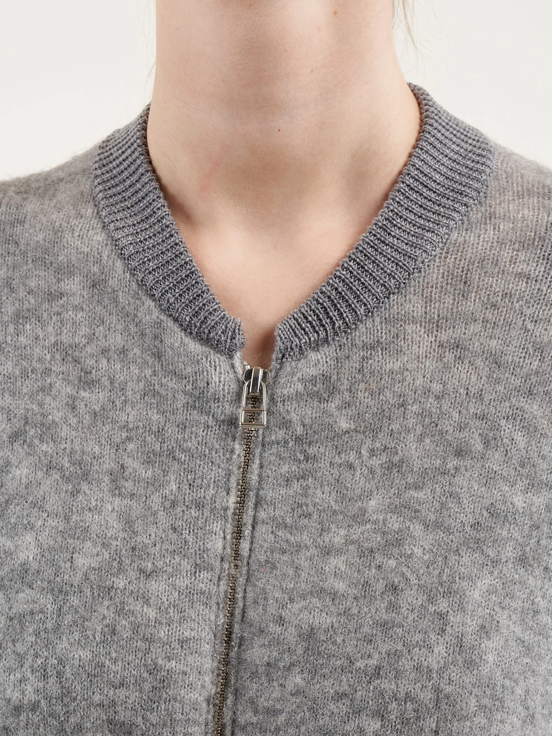 Bellerose Asedi Zip Cardigan Heather Grey