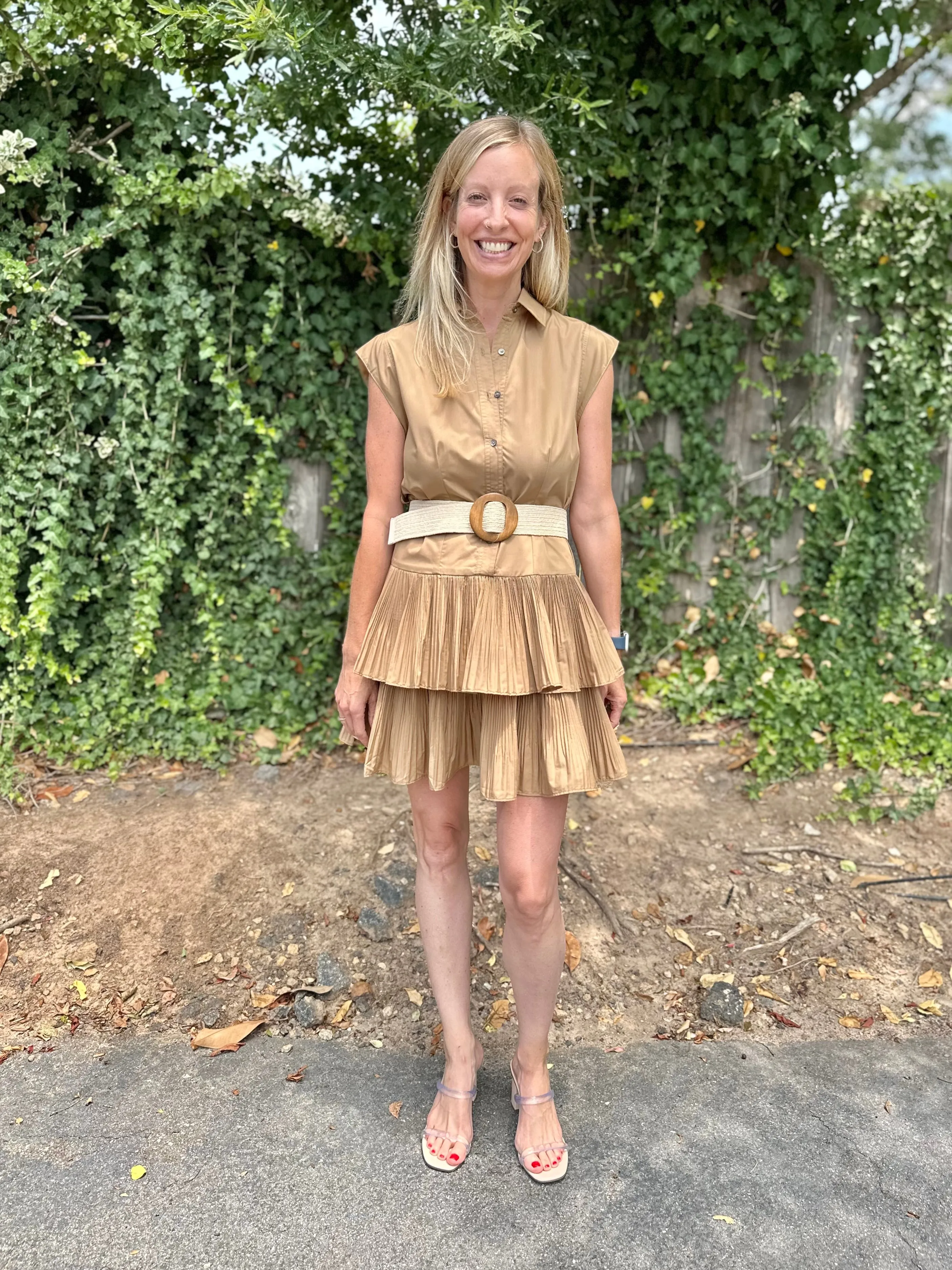 Berlin Mini Dress in latte by Current Air