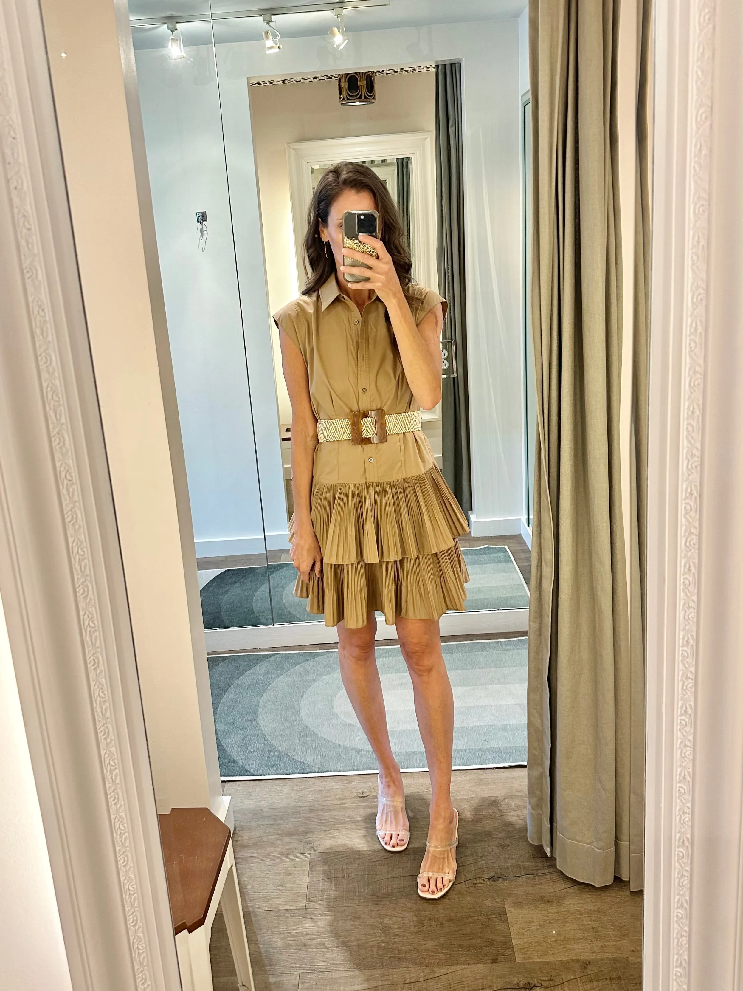 Berlin Mini Dress in latte by Current Air