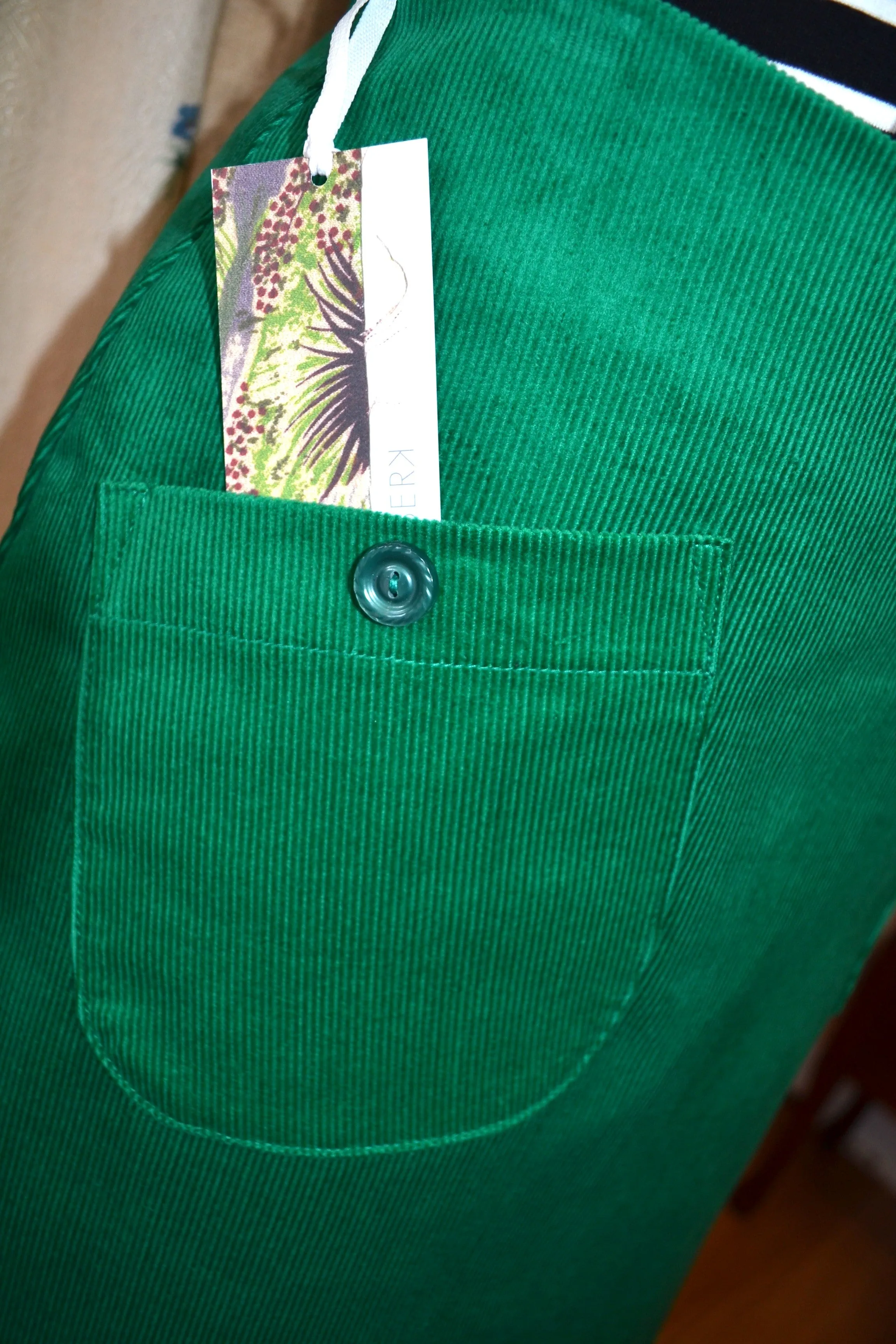 Berserk  Emerald Green corduroy pocket skirt with lining