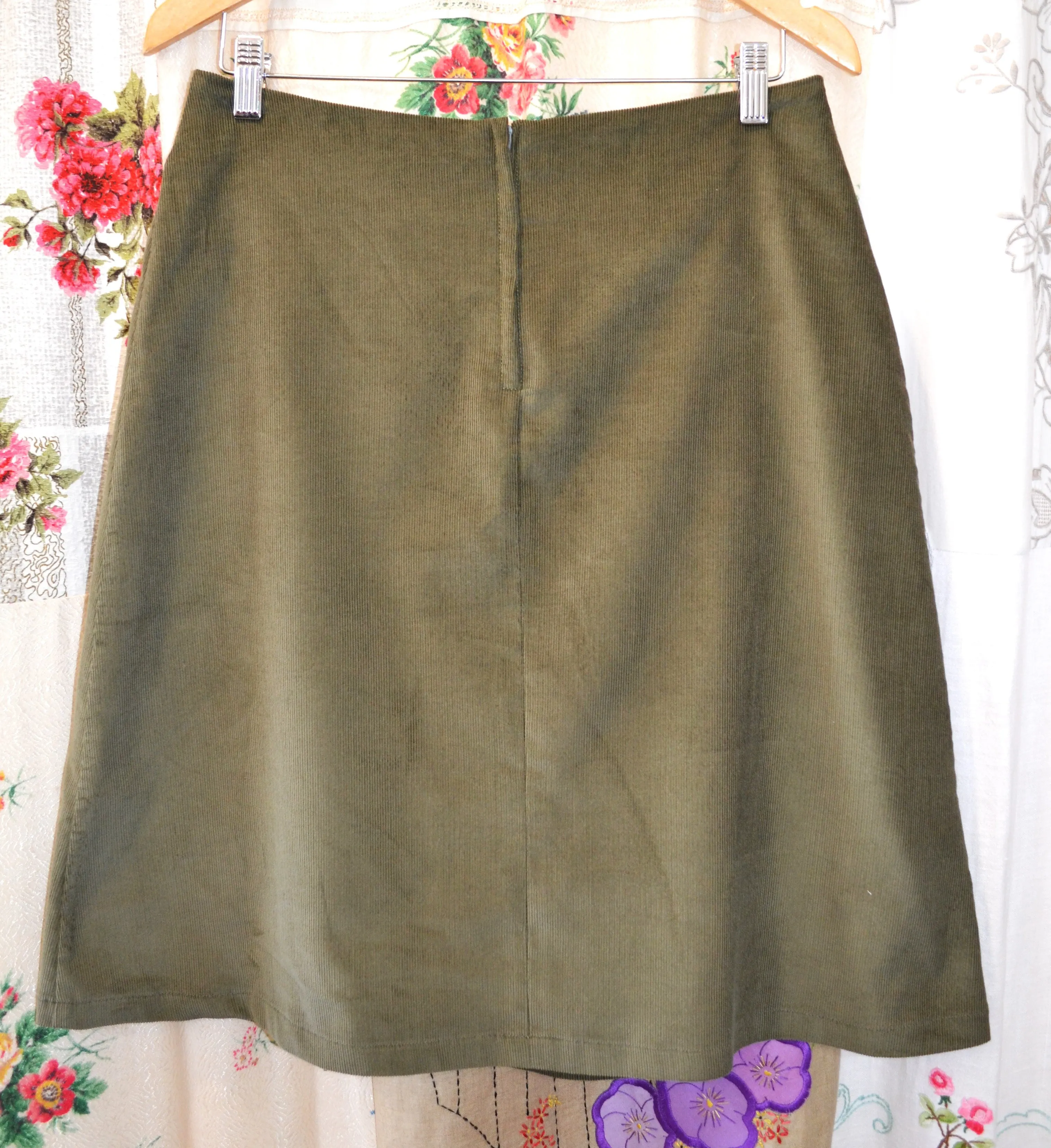 Berserk Khaki  cord pocket skirt with lining