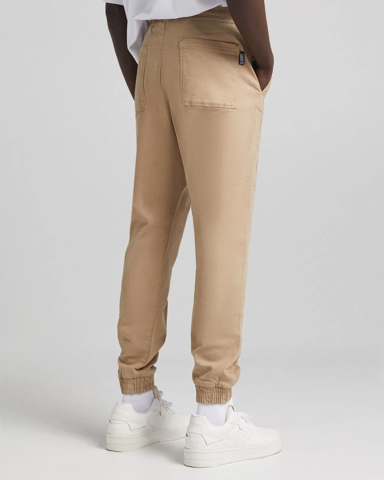 Bershka Cotton joggers Camel