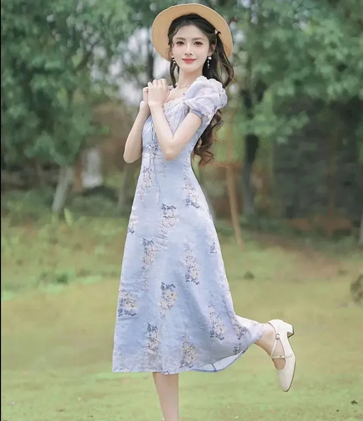 Betsy Blue Romantic Cottage Fairy Dress