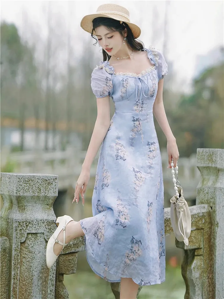 Betsy Blue Romantic Cottage Fairy Dress