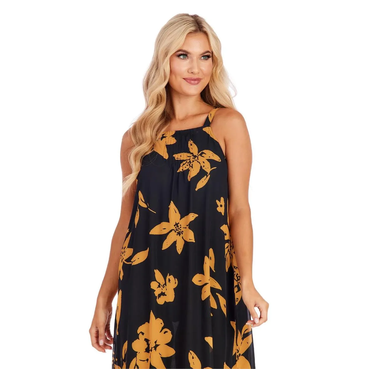 Black Floral Cali Dress