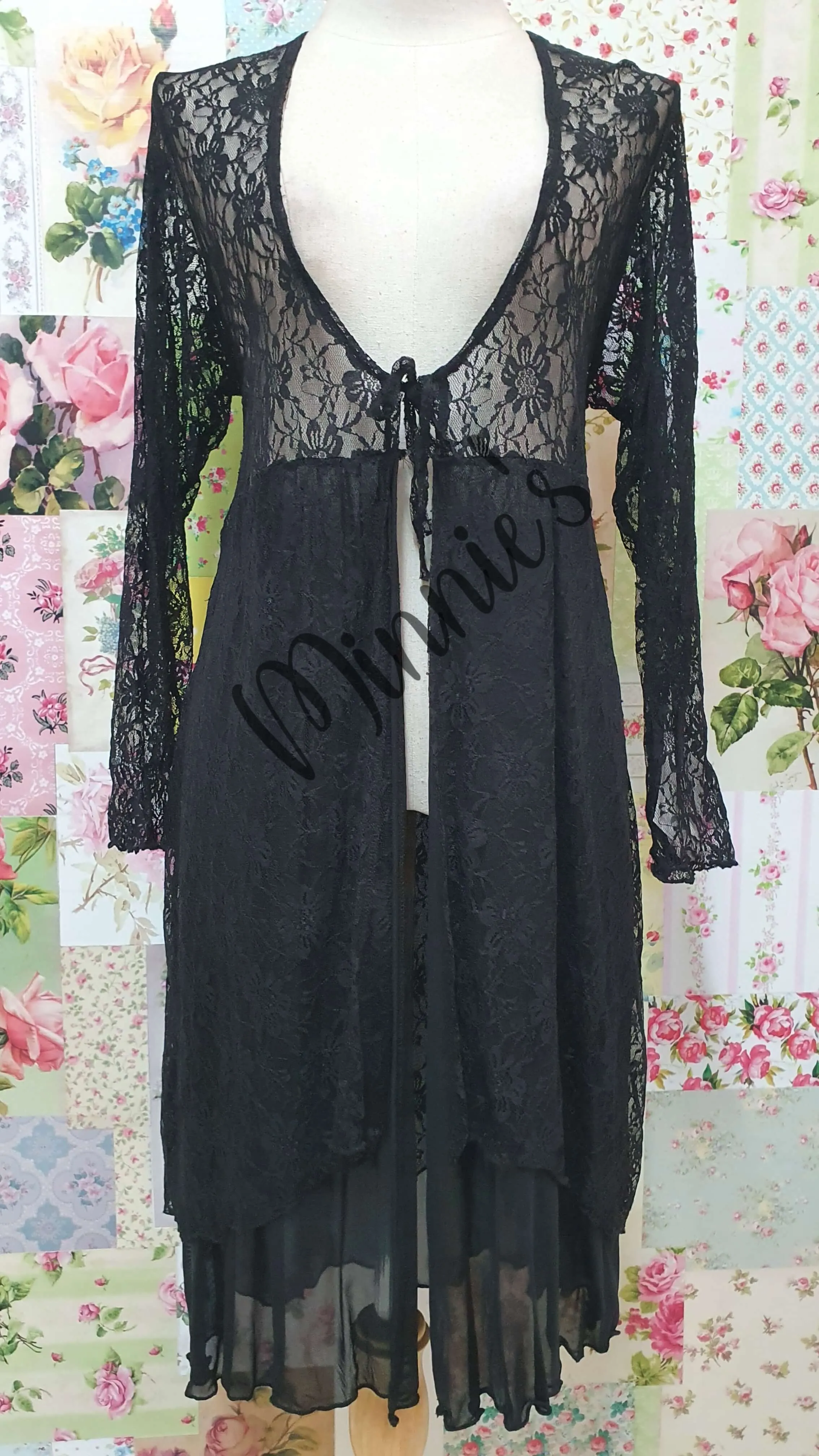 Black Lace 2-Piece Dress GD096