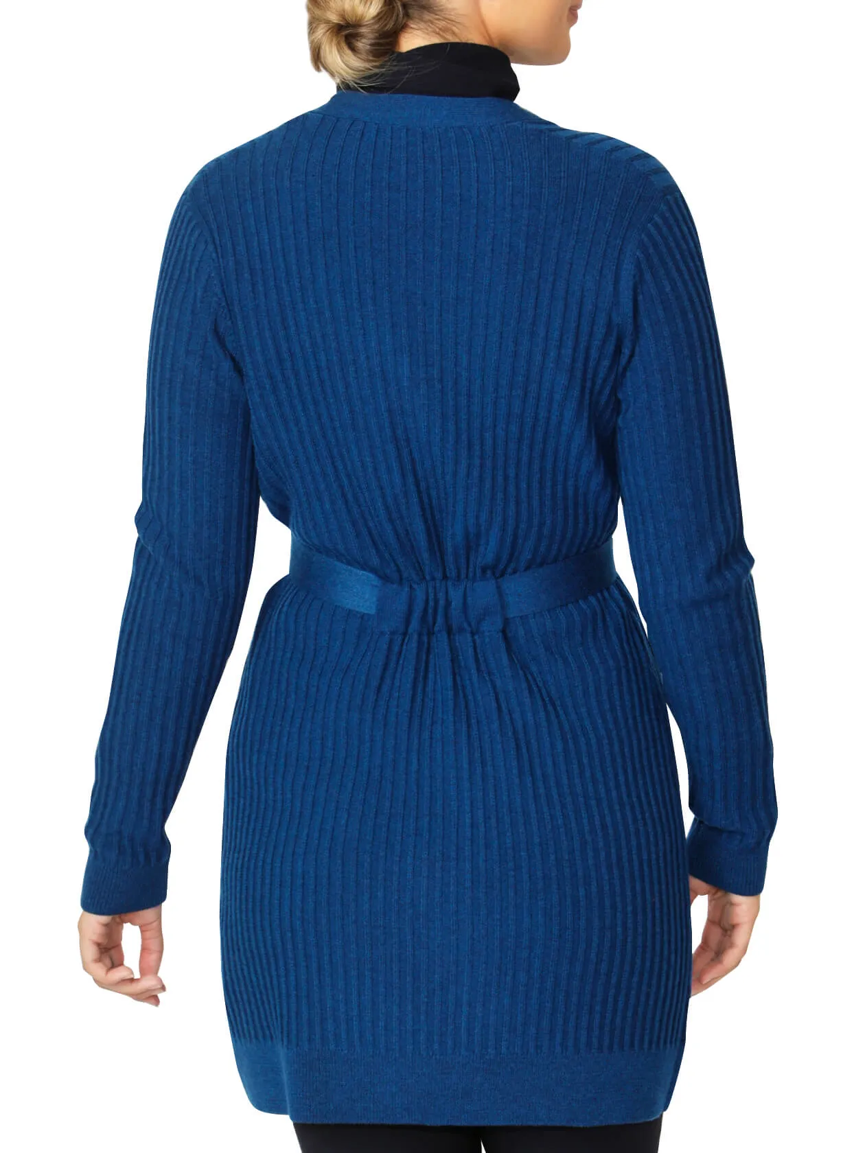 Blanca Blue Ribbed Cardigan