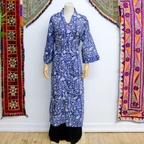 Block Print Cotton Kimono with Pockets