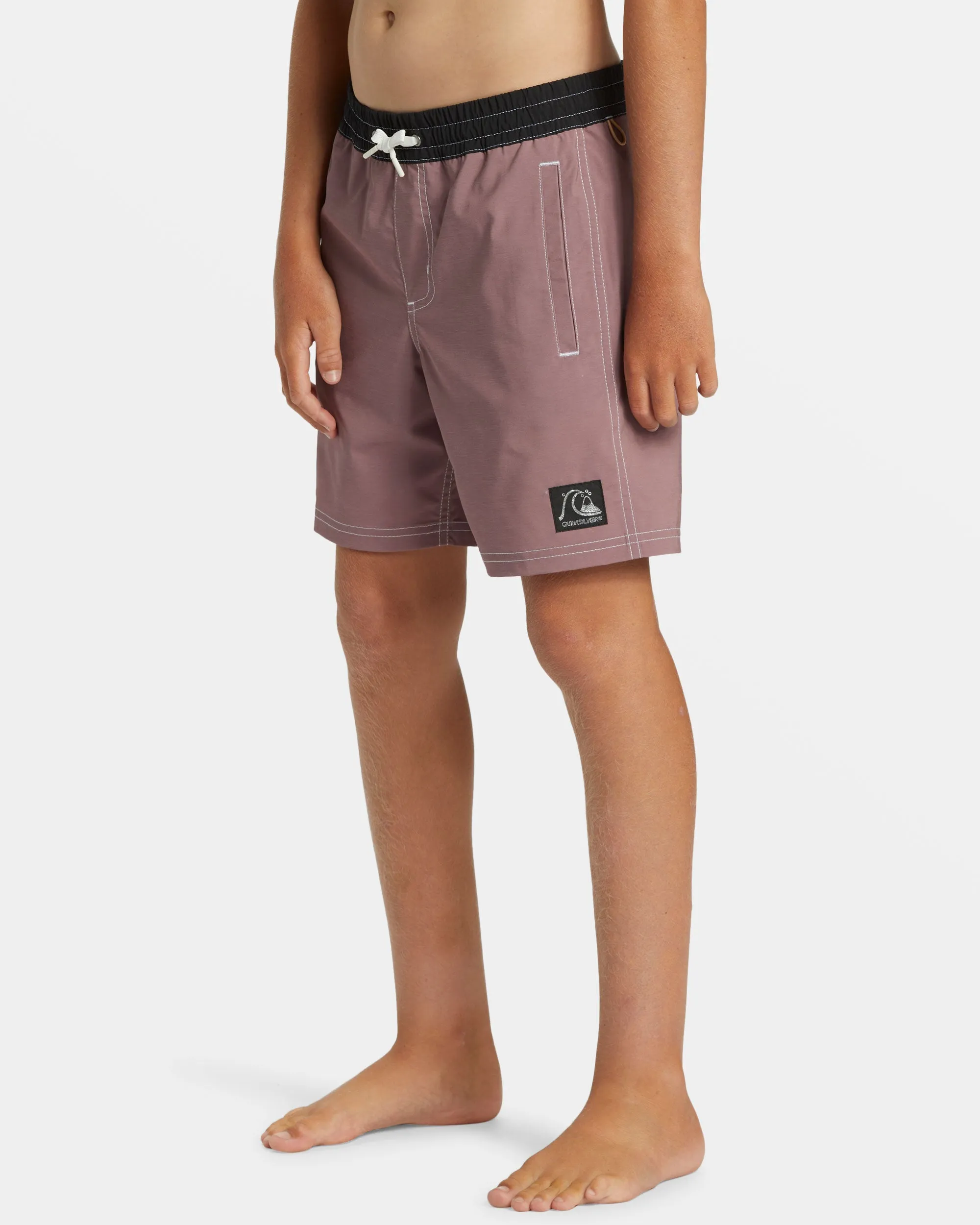 Boys 8-16 Original Straight Leg Volley 15" Elastic Waist Shorts - Grape Shake