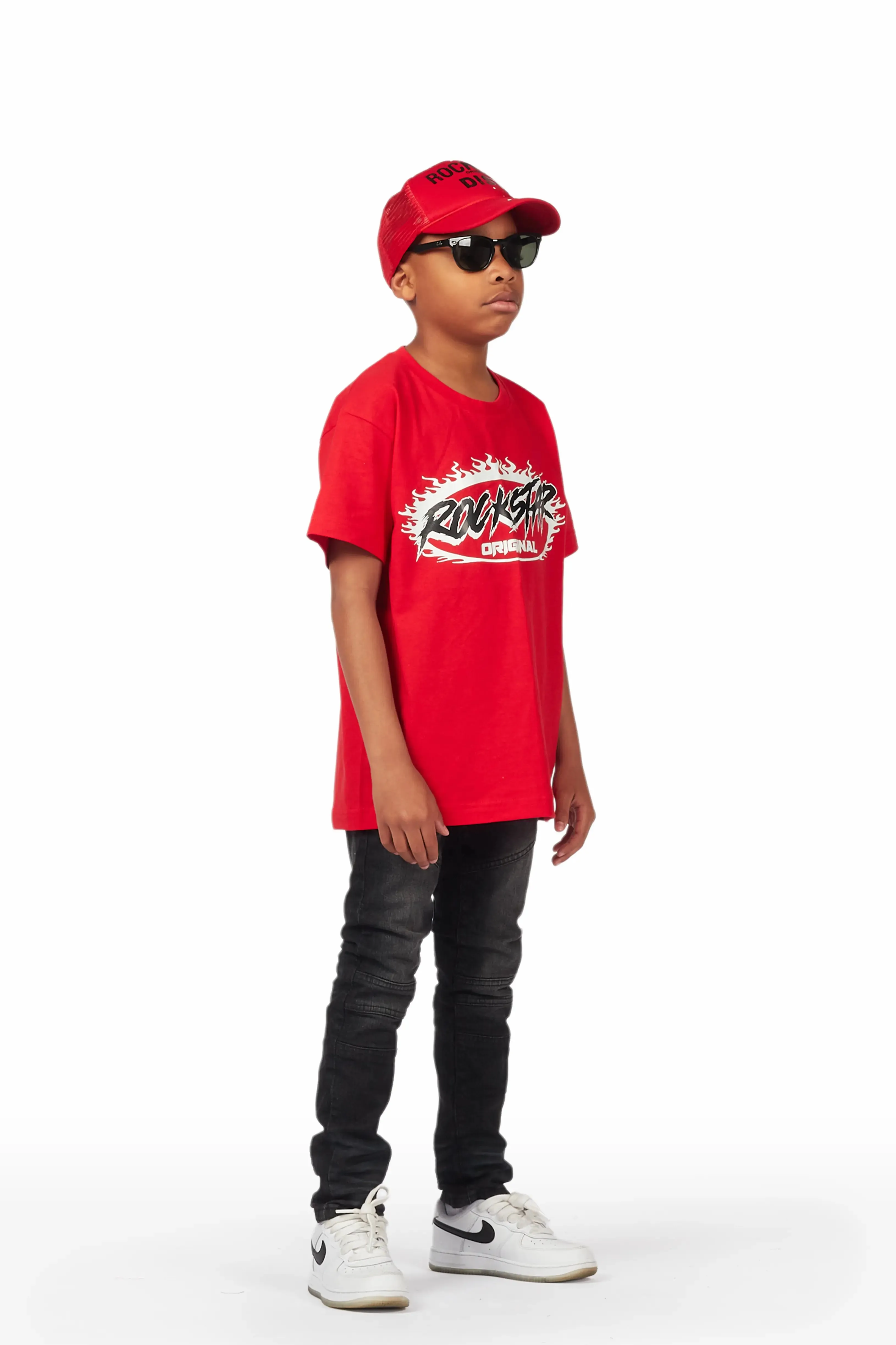 Boys Qito Dark Grey Biker Jean