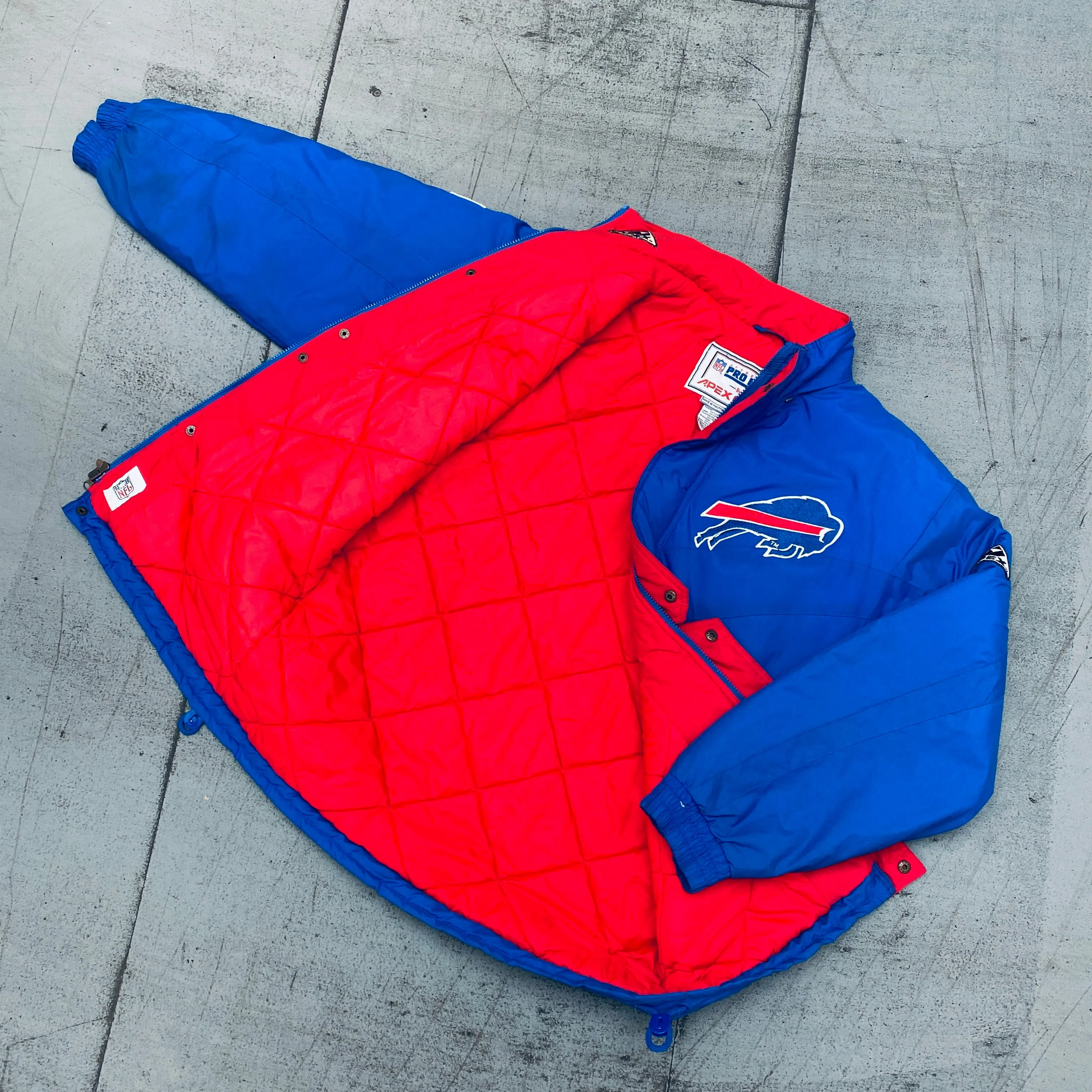 Buffalo Bills: 1990's Apex One Fullzip Proline Trench Coat (M)