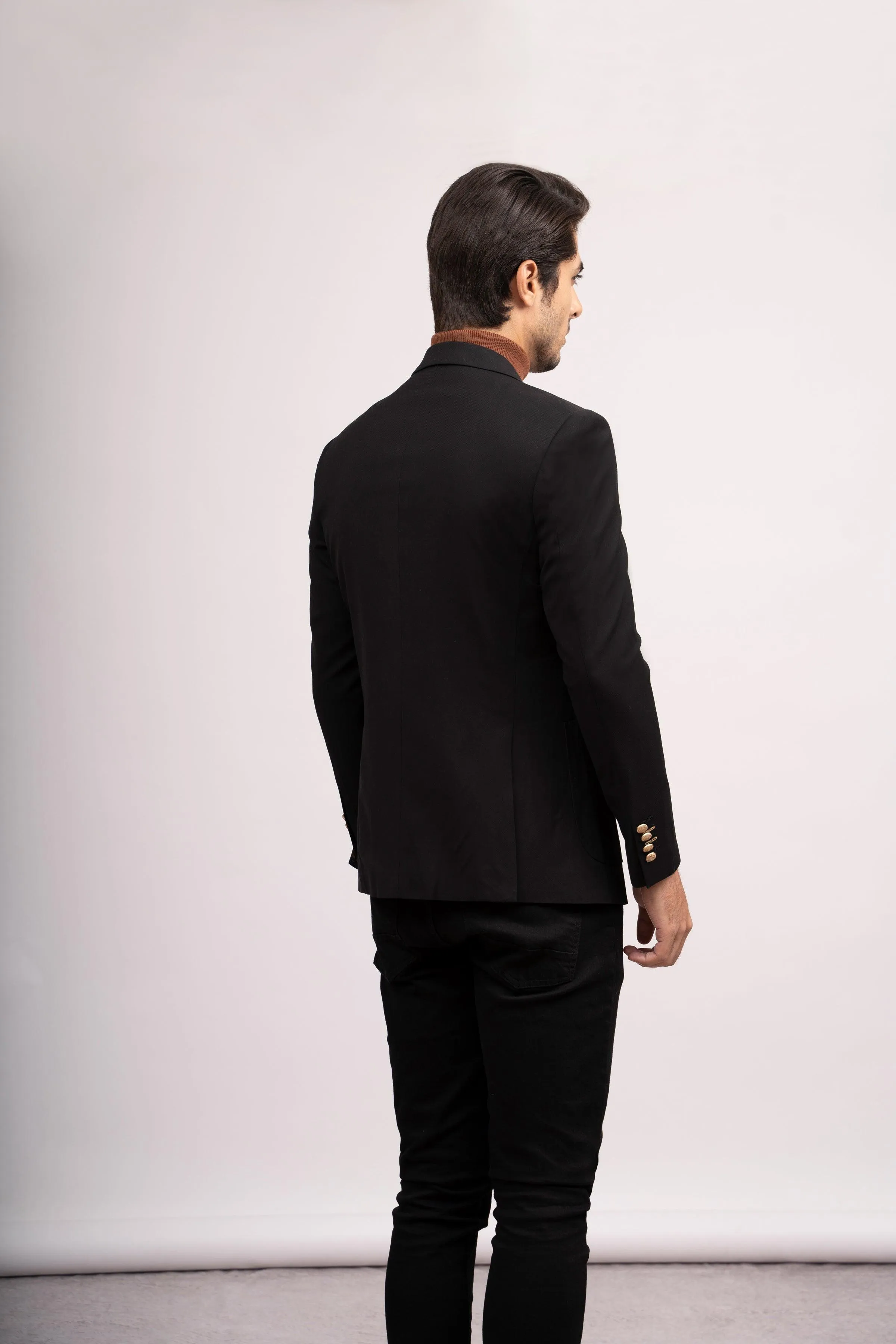 CASUAL COAT SLIM FIT BLACK