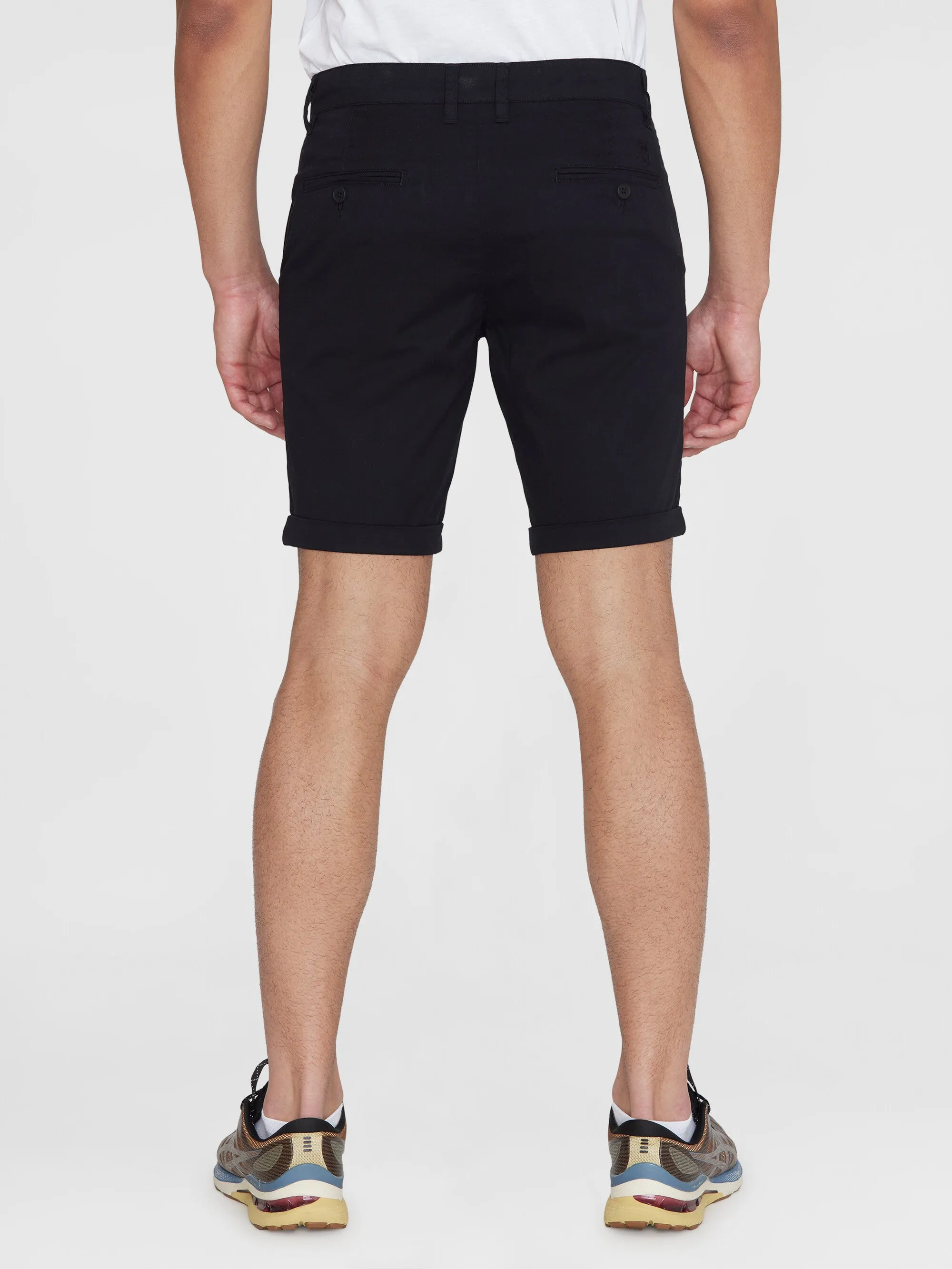 CHUCK regular chino poplin shorts - Black Jet