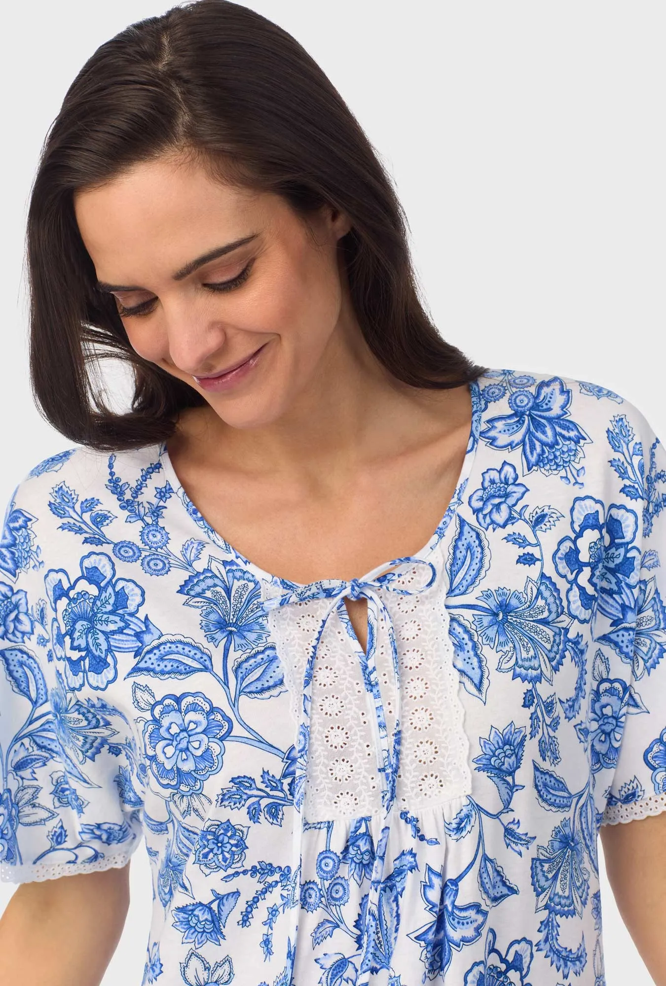 Cobalt Blue Floral Vine Caftan