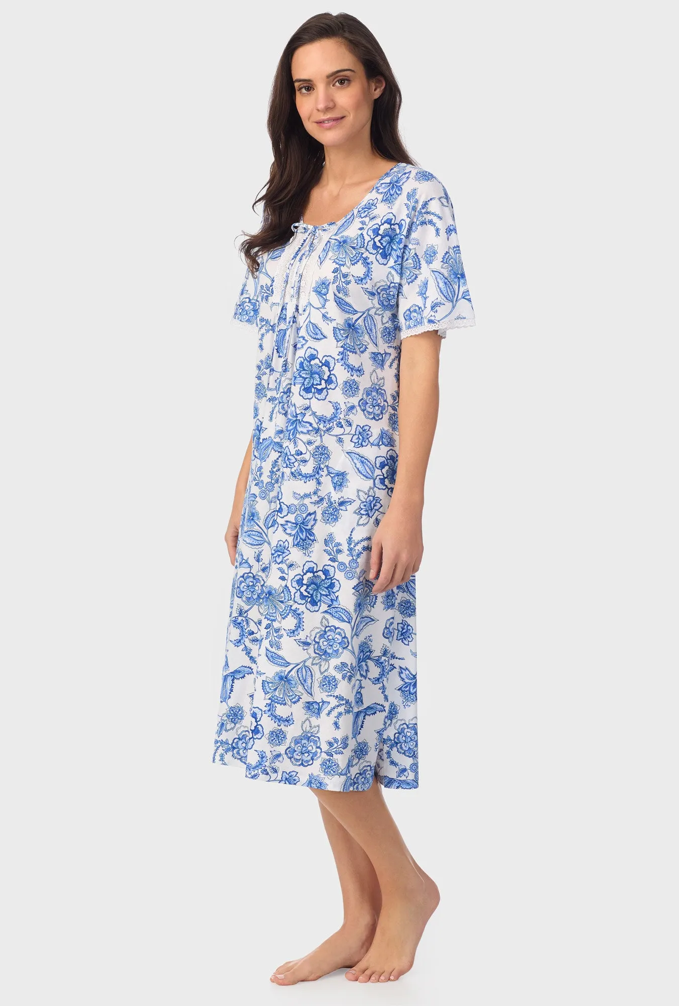 Cobalt Blue Floral Vine Caftan