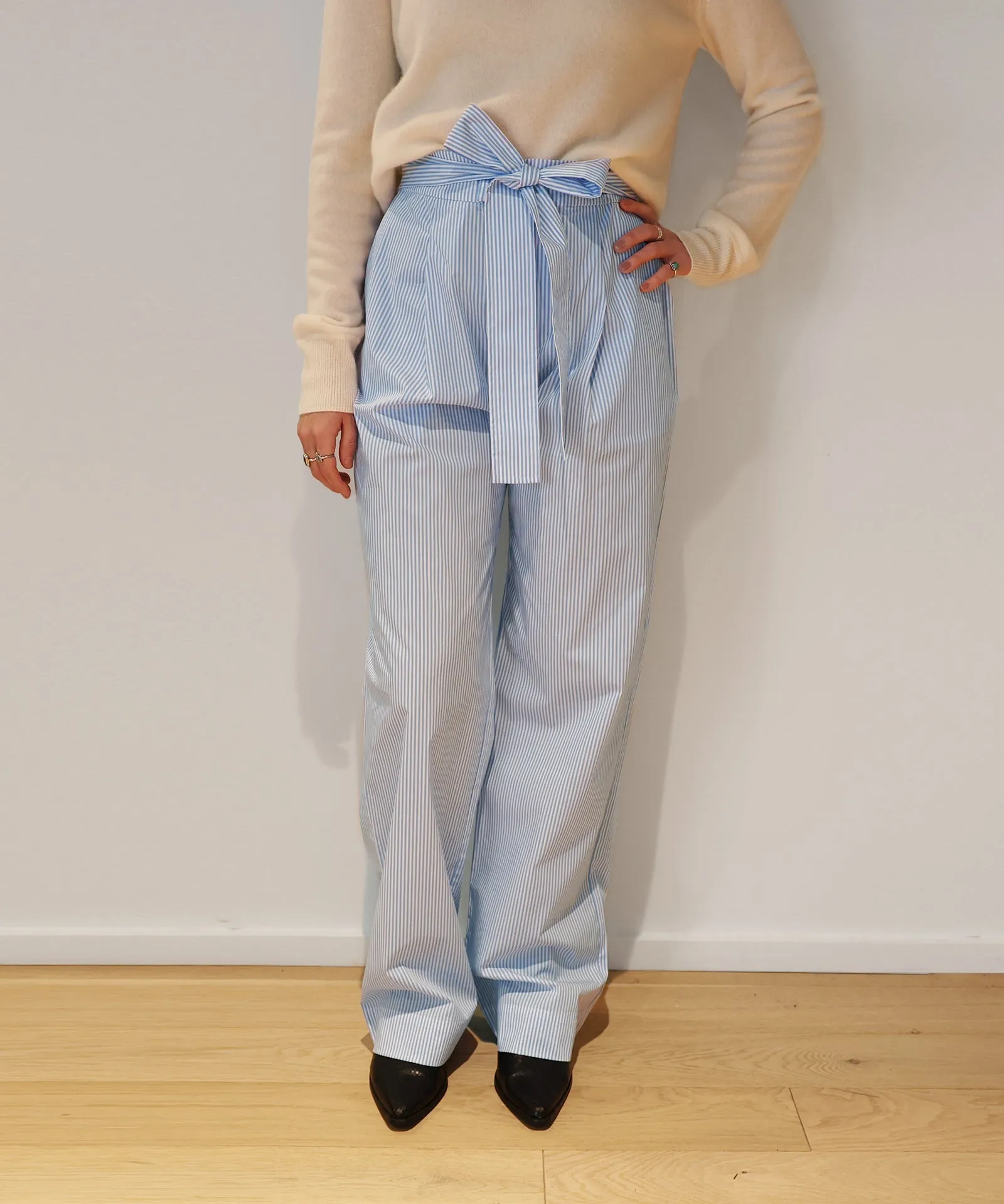 Cotton Wide Leg Trouser