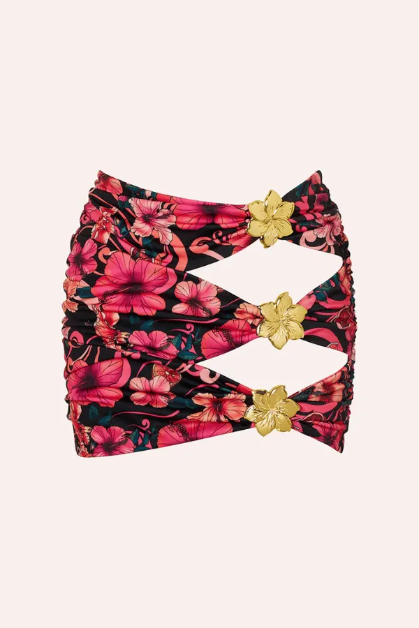 Coupe Cut-Out Mini Skirt Hibiscus Pink