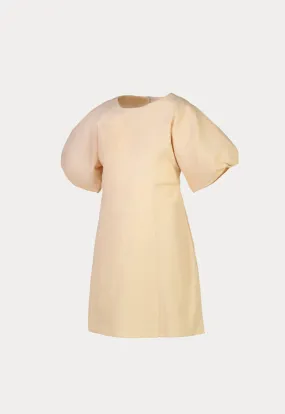 Crepe Raglan Puff Dress