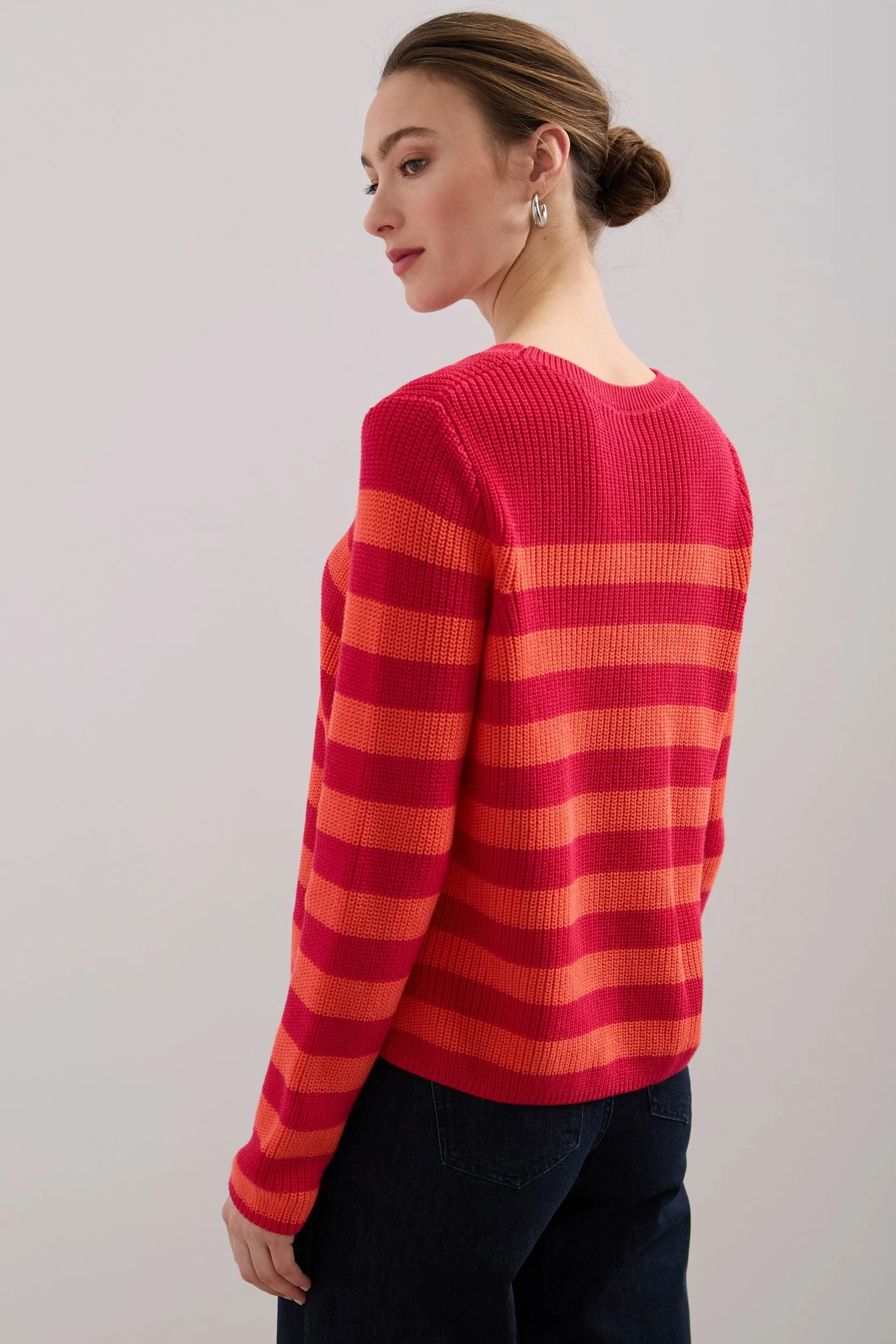 Crew neck stripe sweater