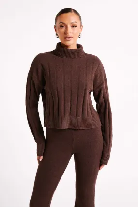 Cupid Long Sleeve Turtle Neck - Chocolate