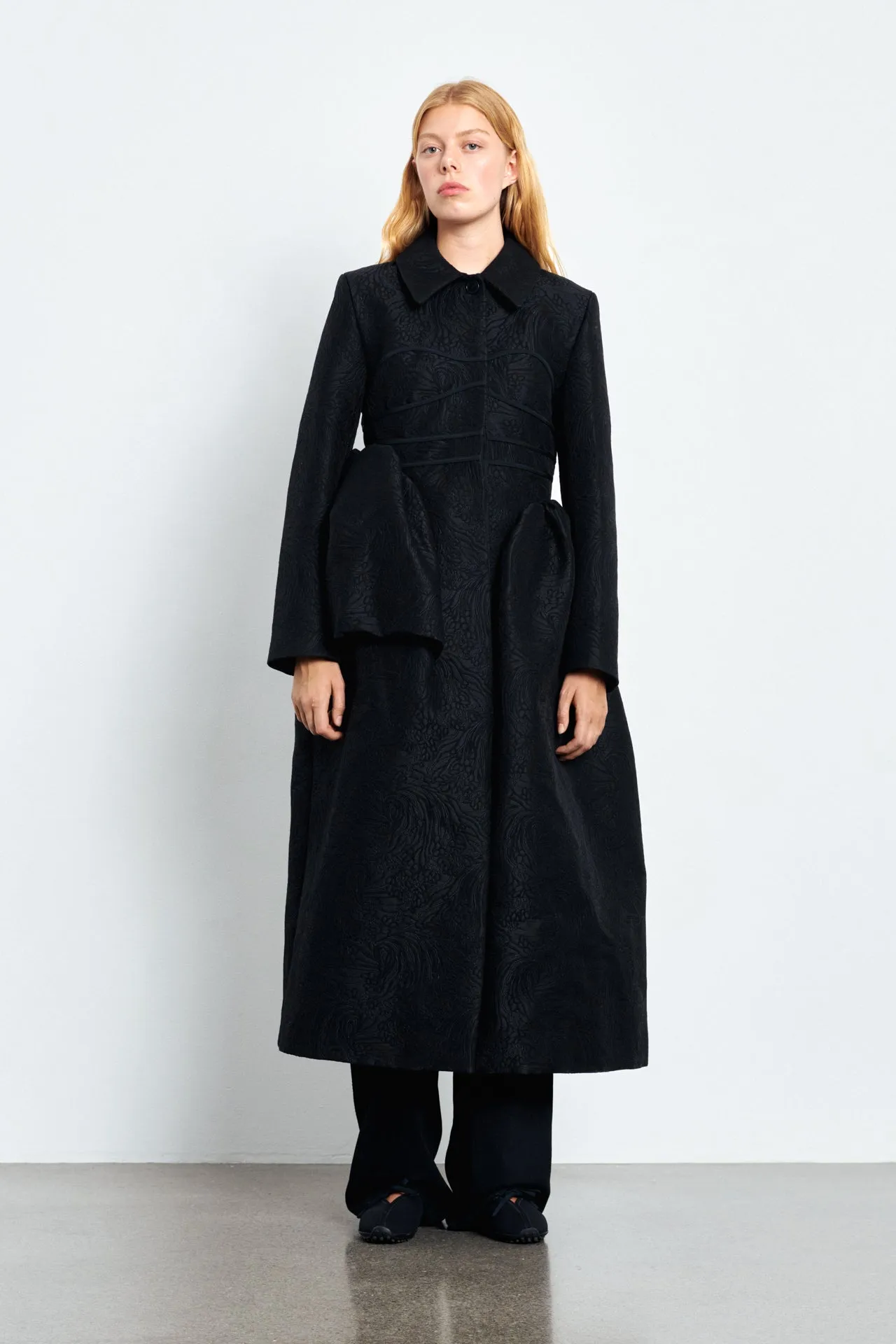 DESIREE | COAT ZINNIA JACQUARD BLACK