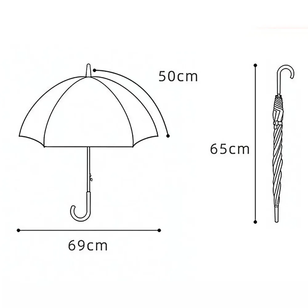 Dome Style, Ms.Foxy Transparent  Purple Umbrella for Kids