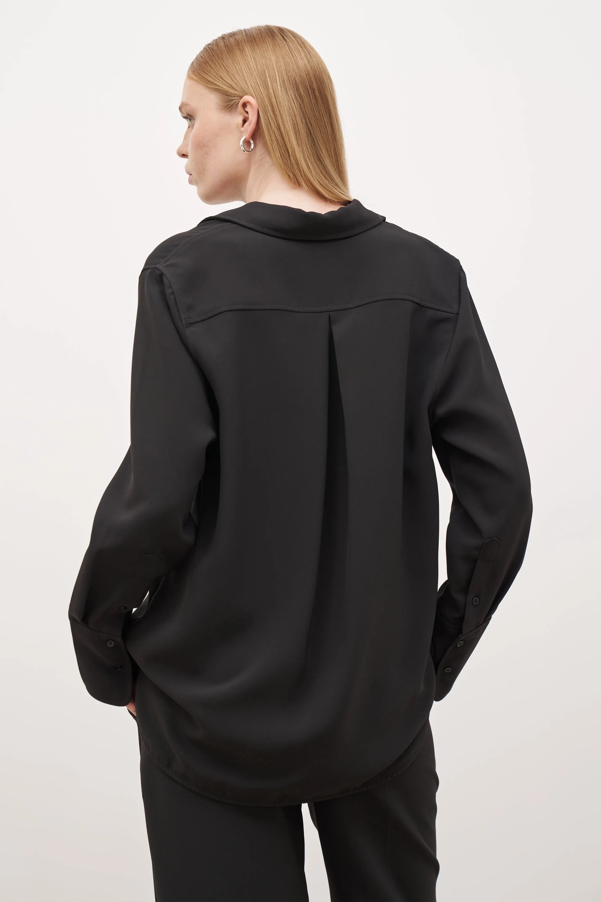 Effortless Oversized Shirt - Black