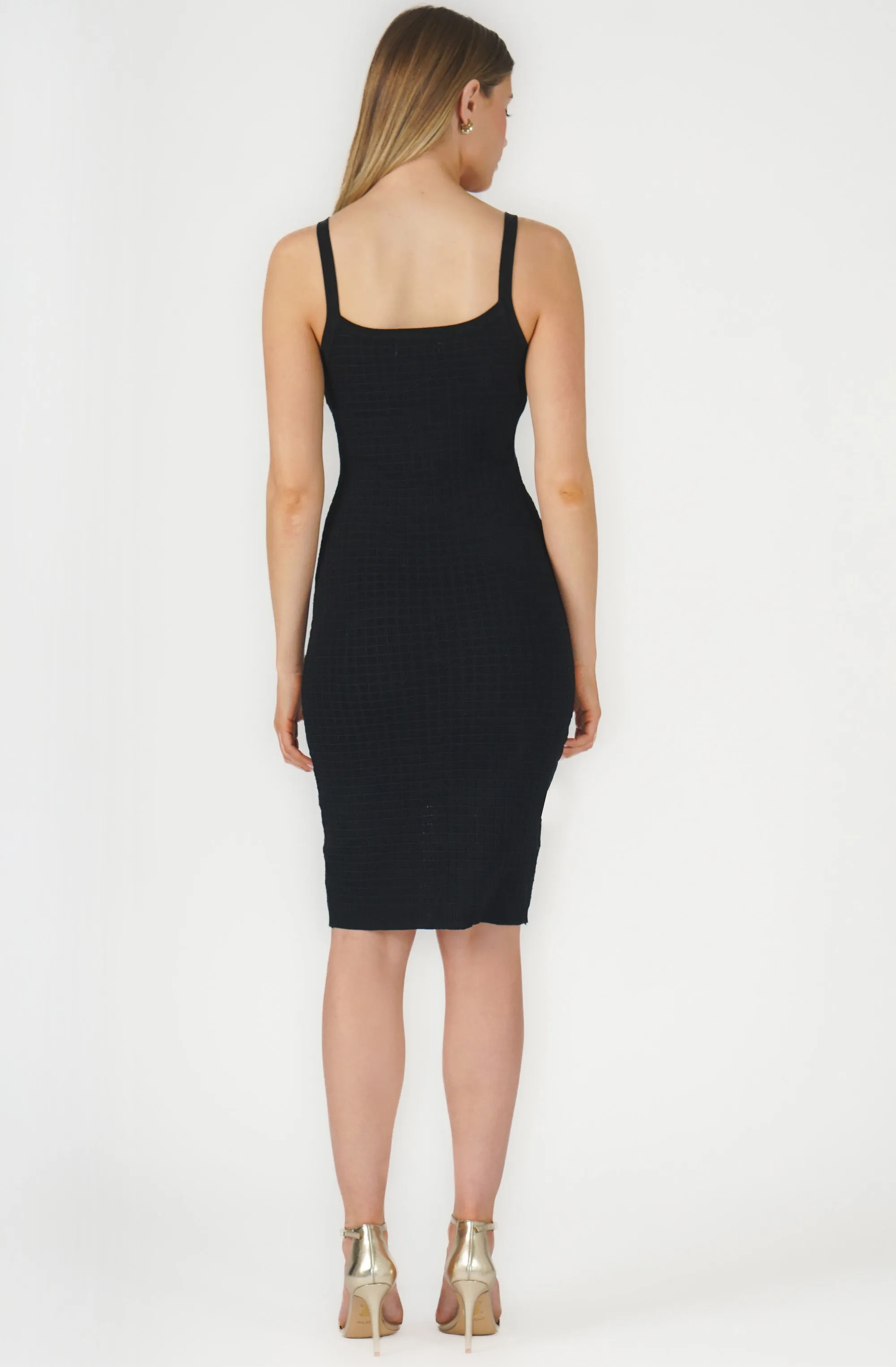 Embossed knit dress