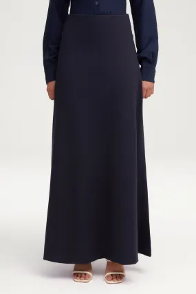 Essential Jersey A-Line Maxi Skirt - Navy Blue