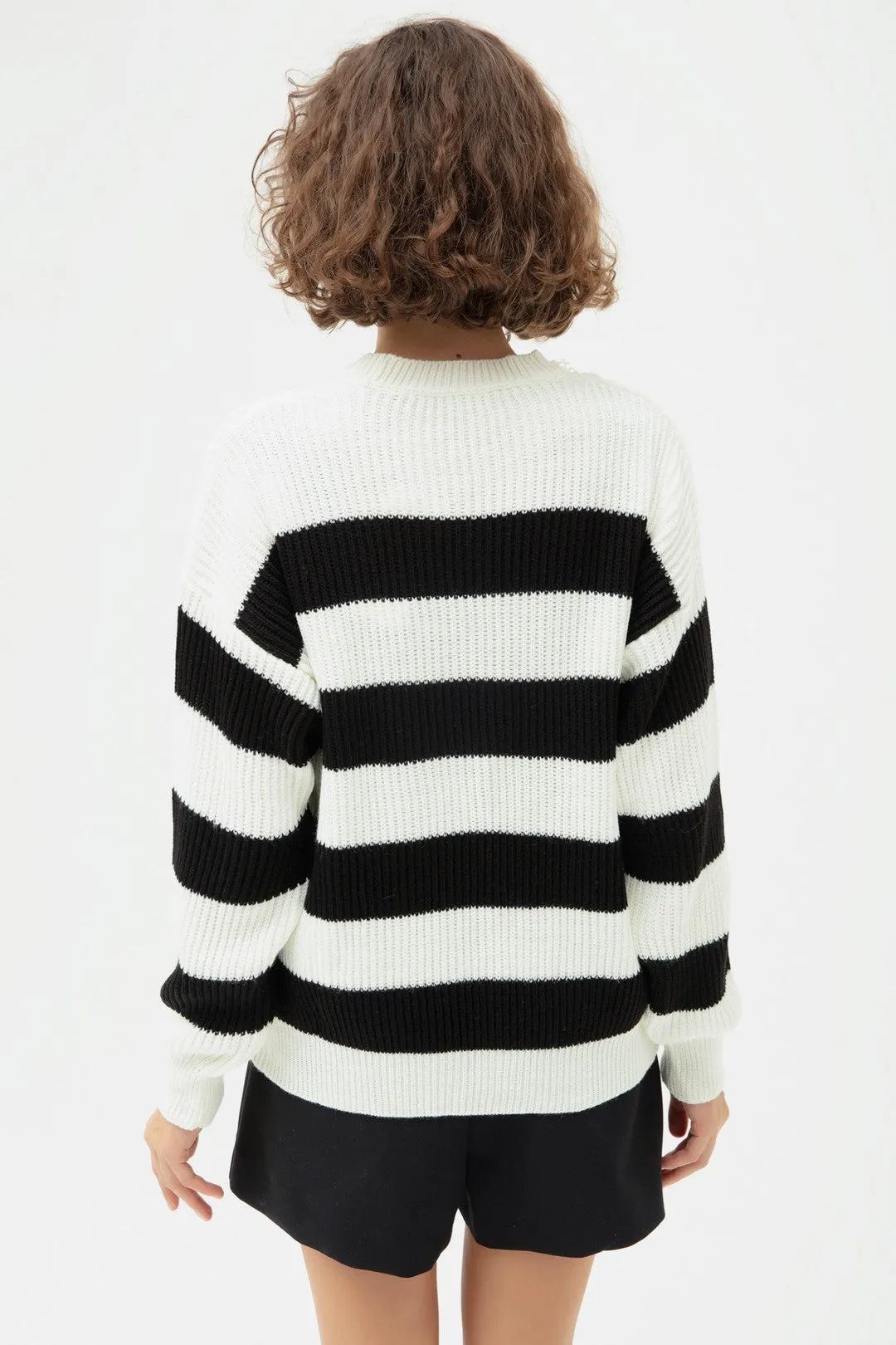 Female Bike Neckline Triko Sweater