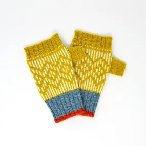 Fingerless Gloves - Dundee Graphics Collection - Yellow