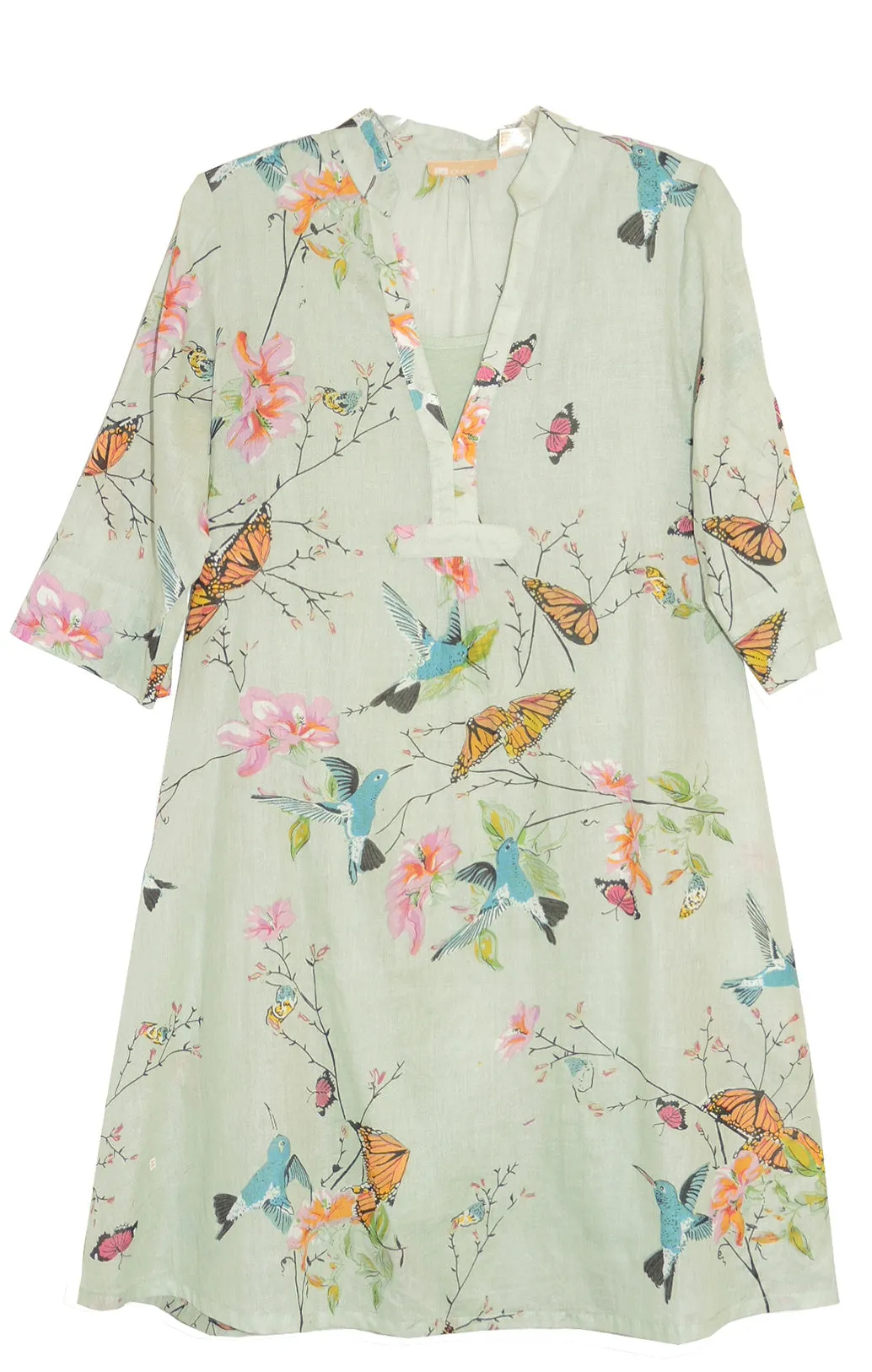 Floral Hummingbird Plus Size Sundress