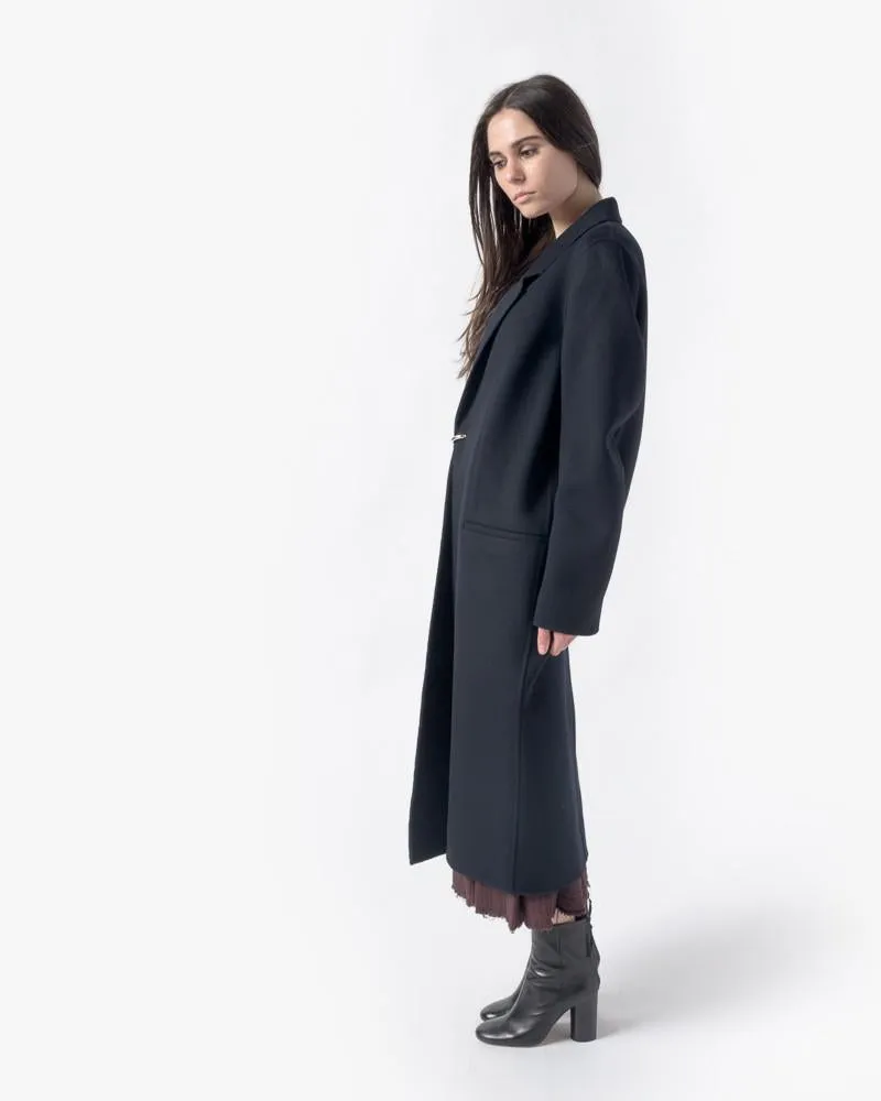 Foin Double Coat in Navy