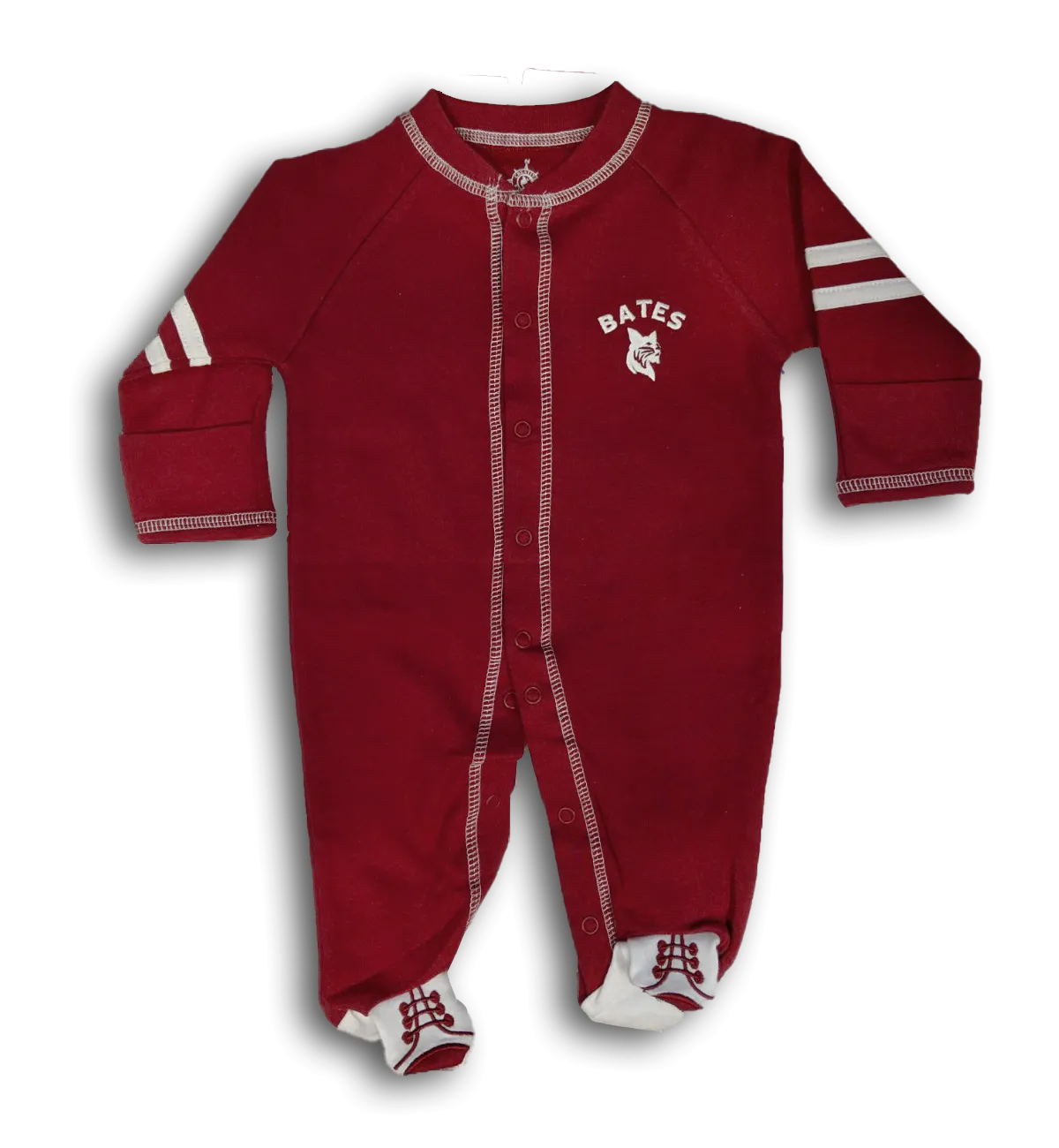 Footed Romper Onesie with BATES Bobcat